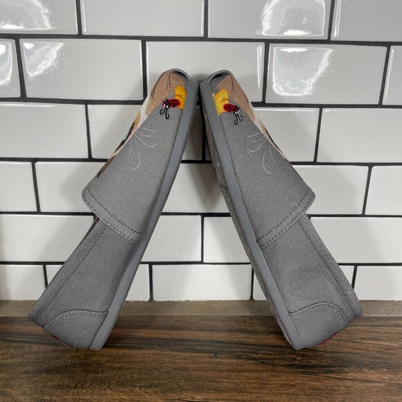 Skechers x Grumpy Cat BOBS Plush Lil Bug Womens Size 6 Shoes Gray Comfort Flats - Picture 6 of 13